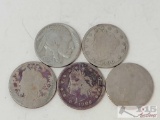 (1) Buffalo Nickel and (3) Liberty Head Nickles