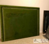 Velvet Emerald Headboard with Studs