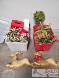 2 Totes of Christmas Decor