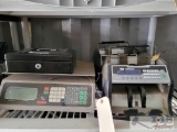 Cash Box Packaging Scale and 2 Money Counters
