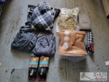 Plaid Skirt, Pants, Boots, Socks, Ballons & Umbrella