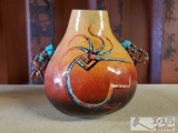 Artist Signed & Hand Painted Gourd Art