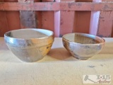 2 Artist Signed Glazed Pottery