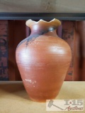 Signed Natalie Jetter Horse Hair Pottery Pot Vase Santa Fe, NM