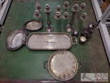 Candleholders, Platters, Teapot and Teacups