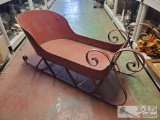 Red Metal Sleigh