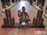 Vintage Hand Carved Wooden Drinking Man