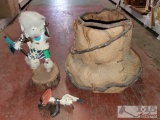 Native American Basket, Figurine and Art Piece