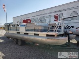 1987 Grumman Pontoon Boat with 1996 Angl Trailer