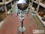 5 Arm Candle Holder Stand with Bowl Center