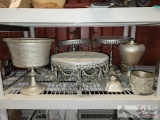 Cake Plates, Vases, Candle Holders & Floral Wall Decor