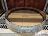 Custom Zinfandel Wood Wine Barrel Lazy Susan