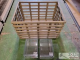Wooden Crate and Plastic Containers