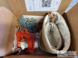 Small Bags, Glass Tray, Small Gnome & Faux Plant