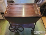 Antique Wood Serving Cart