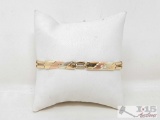 10k Gold Multi Color Bracelet, 7g