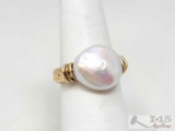 10k Gold Pearl Ring, 4g
