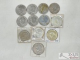 (12) 40% Silver Eisenhower Dollar Coins