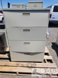 3 Assorted Metal Filing Cabinets without Keys