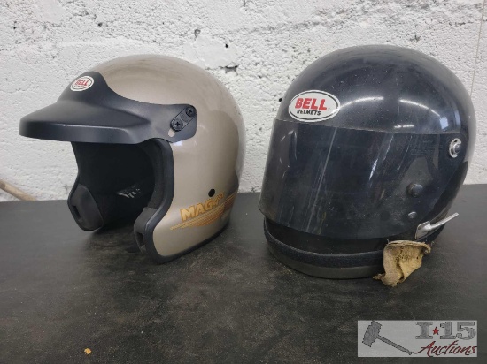 2 Bell Motorcycle Helmets