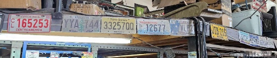 13 License Plates, Various States and Countries