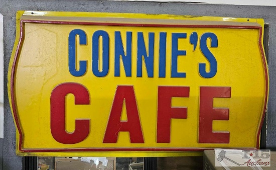 "Connie's Cafe" Plastic Sign