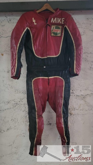 Vintage Dirt Track Smith "79" Leather Racing Suit