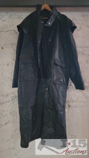 Northern Limits Leather Trench Coat