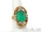 18k Gold Semi-Precious & Diamond Accent Ring, 12g