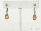14K Gold & Diamond Earrings, 1g