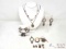 Sterling Silver Necklaces, Earrings, Bracelets, & Pendants, 149g