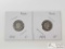 90% Silver 1902 & 1916 Barber Dimes