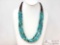 Pueblo Style Indian Corn Necklace Kingman Turquoise Charoite Sterling Silver, 110g