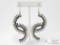 Native American Sterling Silver Statement Earrings, 34g