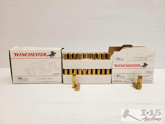 100 Rounds of 38spl & 100rds of 40s&w