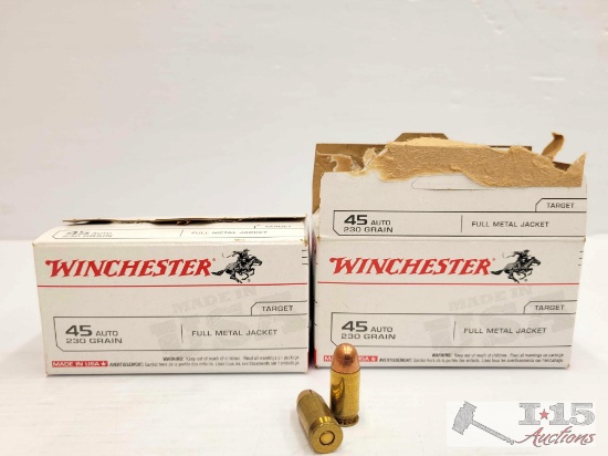 NEW!!! 200 Rounds of Winchester 45 Auto