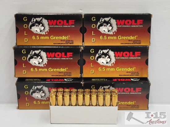 120 Rounds of Wolf 6.5mm Grendel Ammo