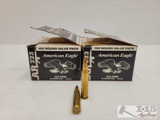 200 Rounds of American Eagle 223REM Ammo