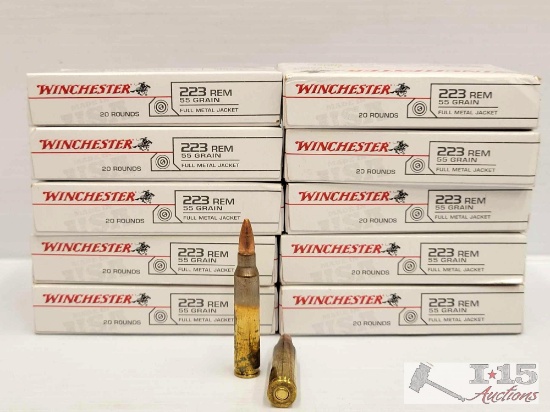 NEW!!! 200 Rounds of Winchester 223REM