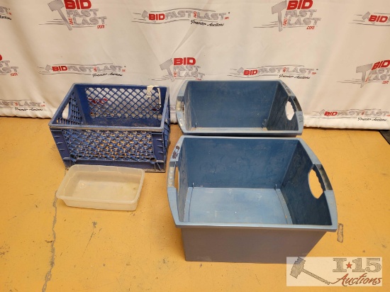 (4) Plastic Totes