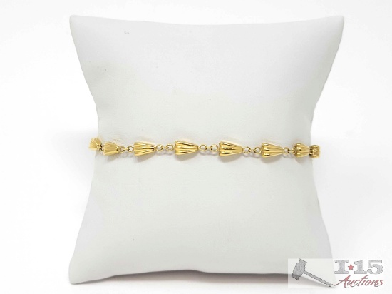 18k Gold Dainty Bracelet, 4g
