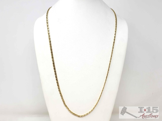 14k Gold Link Chain Necklace, 56g