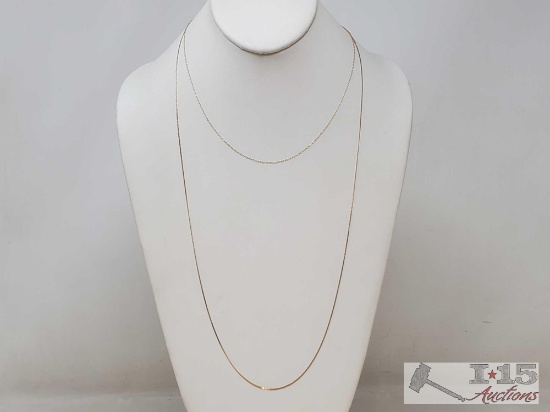 (2) 14k Gold Chains