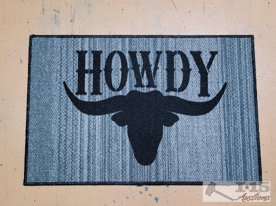 Howdy Longhorn Doormat