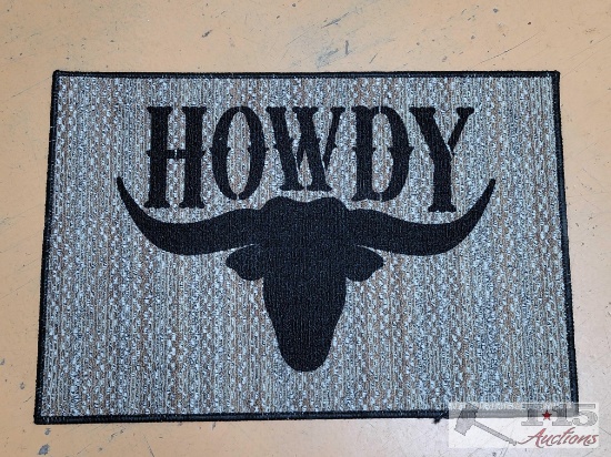 Howdy Longhorm Doormat