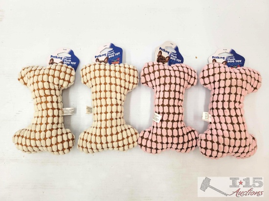 NEW!!! (4) Petking Squeak Plush Dog Toys