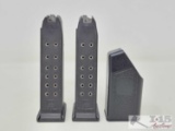 (2) Glock 9mm 15 Round Magazines & Speed Loader