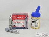 (13) Powerlet CO2 12g Cartridges & 6mm BB Bullets
