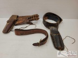 (2) Revolver Holster Belts & Ammo Belt