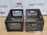 (2) Plastic Crates